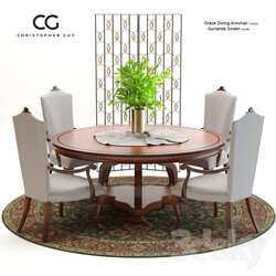 Table _ Chair - Christopher Guy Grace Dining Set 