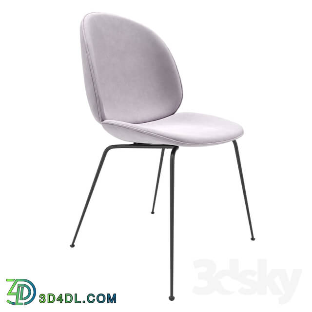 Chair - Gubi Beetle Dining Chair Velvet _Fully Upholstered Conic base_