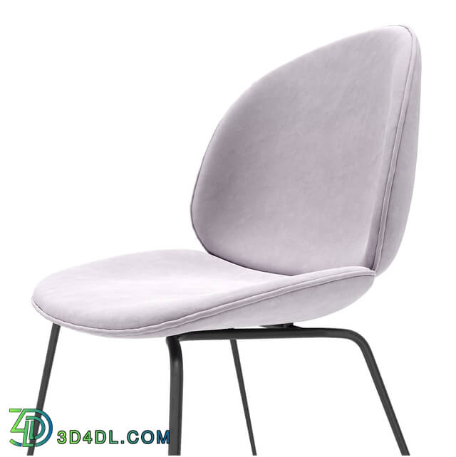 Chair - Gubi Beetle Dining Chair Velvet _Fully Upholstered Conic base_