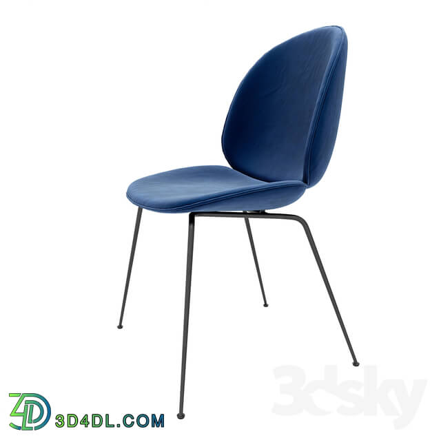 Chair - Gubi Beetle Dining Chair Velvet _Fully Upholstered Conic base_