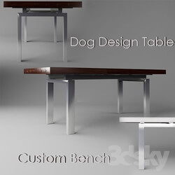 Table - Custom Bench Dog Design Table 