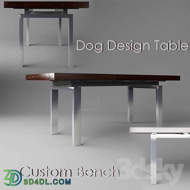 Table - Custom Bench Dog Design Table