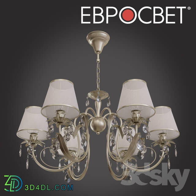 Ceiling light - OM Classic Chandelier with lampshades Bogate__39_s 262_6 Strotskis