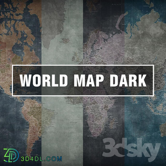 Wall covering - Factura _ WORLD MAP DARK