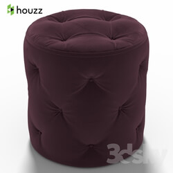 Other soft seating - Stool Curves Tufted Round Ottoman_ Purple 