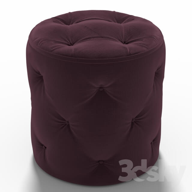 Other soft seating - Stool Curves Tufted Round Ottoman_ Purple