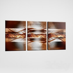 Frame - Painting triptychs Brown 