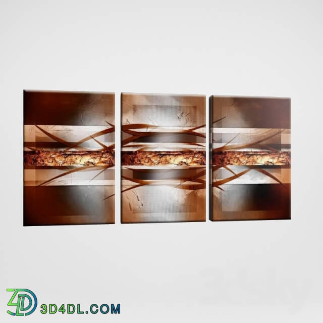 Frame - Painting triptychs Brown