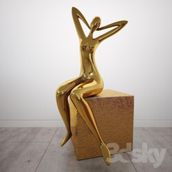 Other decorative objects - Modrest Figure Modern Gold Scuplture 