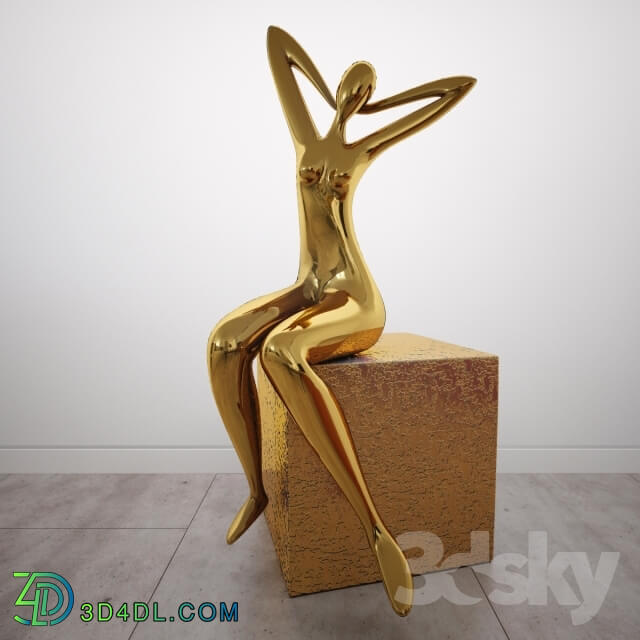 Other decorative objects - Modrest Figure Modern Gold Scuplture