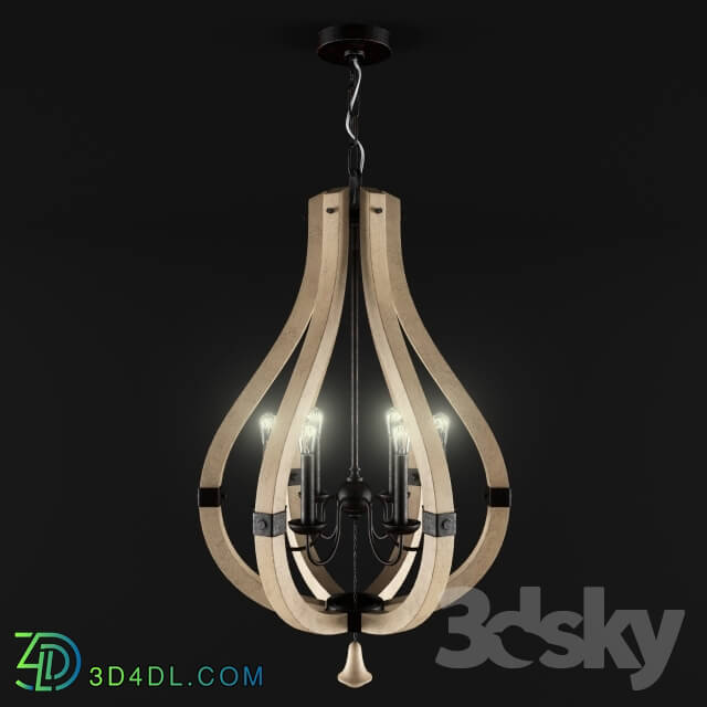 Ceiling light - Middlefield Chandelier 6 candles by Fredrick Ramond