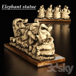Sculpture - Figurine elephants 