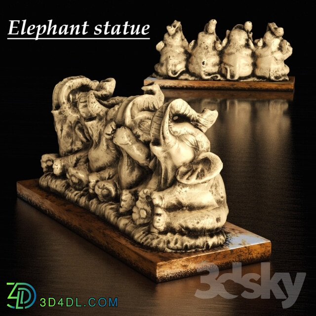 Sculpture - Figurine elephants