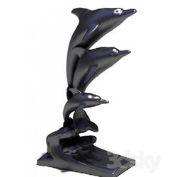 Sculpture - Statue of dolphins 