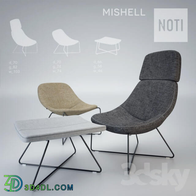 Arm chair - Noti Mishell Armchair Skid