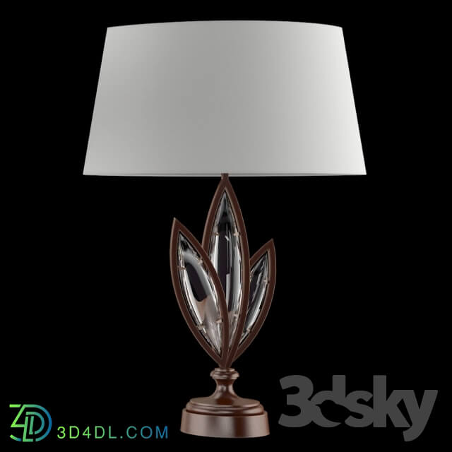 Table lamp - Fine Art Lamps 854610-31 _Bronze finish_ smooth crystals_