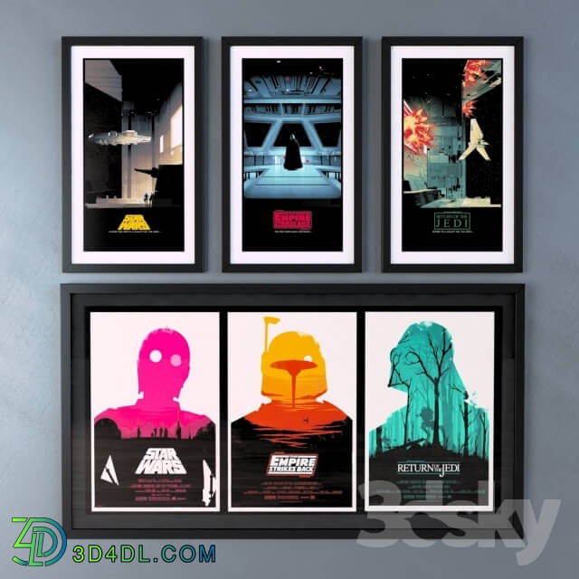 Frame - star war posters col 1
