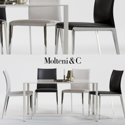 Table _ Chair - Molteni Dart Chair and Lessless Table 