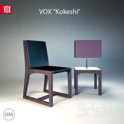 Chair - Kokeshi Chair and Lamp VOX Kokeshi low 