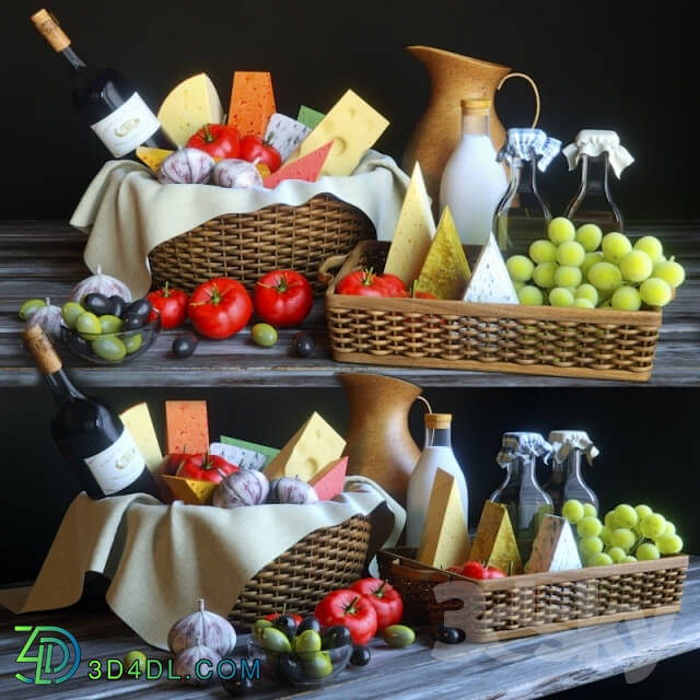 Food and drinks - Cheese basket