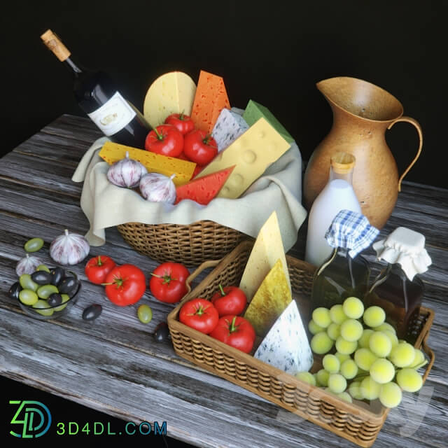 Food and drinks - Cheese basket