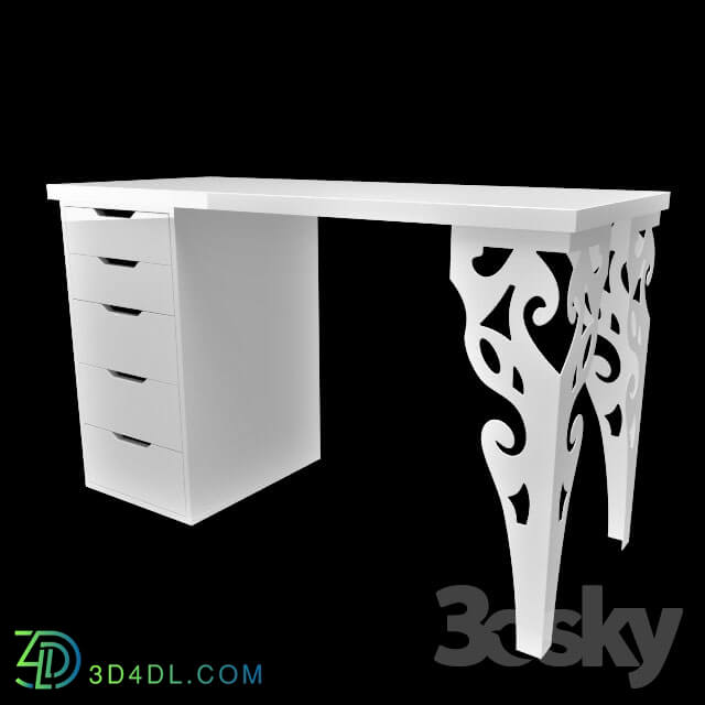 Table - IKEA desk_ Tubman_ decorative legs