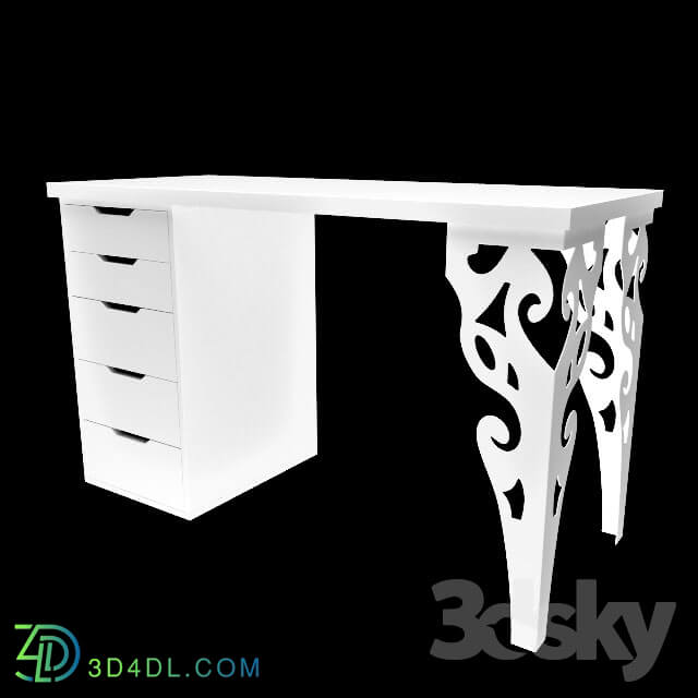 Table - IKEA desk_ Tubman_ decorative legs