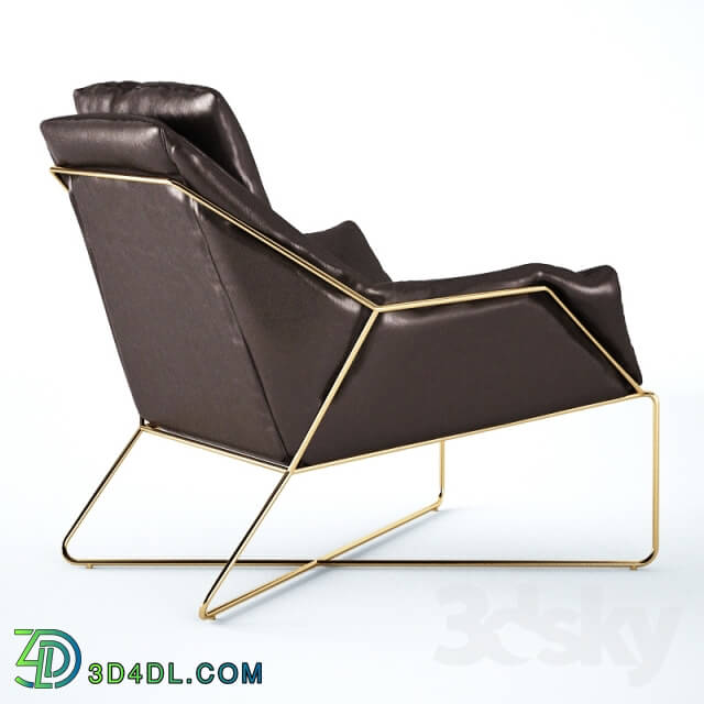 Arm chair - West Elm - Origami Leather Lounge Chair