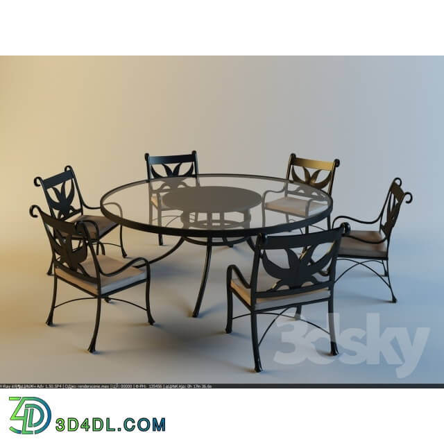 Table _ Chair - Forged table and chairs