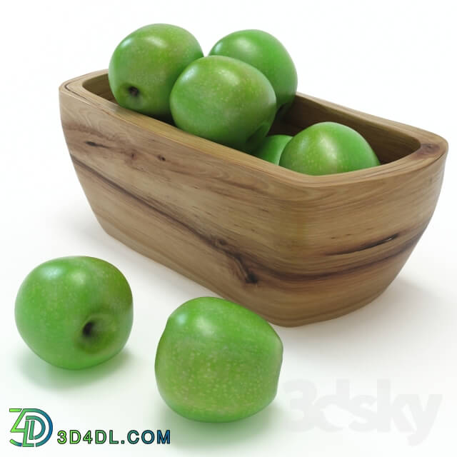 Food and drinks - green apples