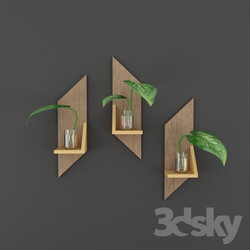Miscellaneous - attractive wooden wall sconces 