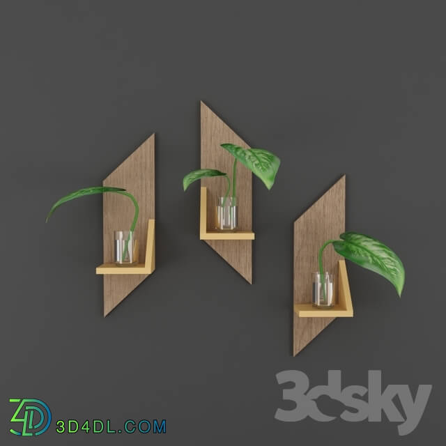 Miscellaneous - attractive wooden wall sconces