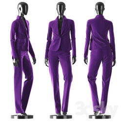 Clothes and shoes - Woman Purple Suit 