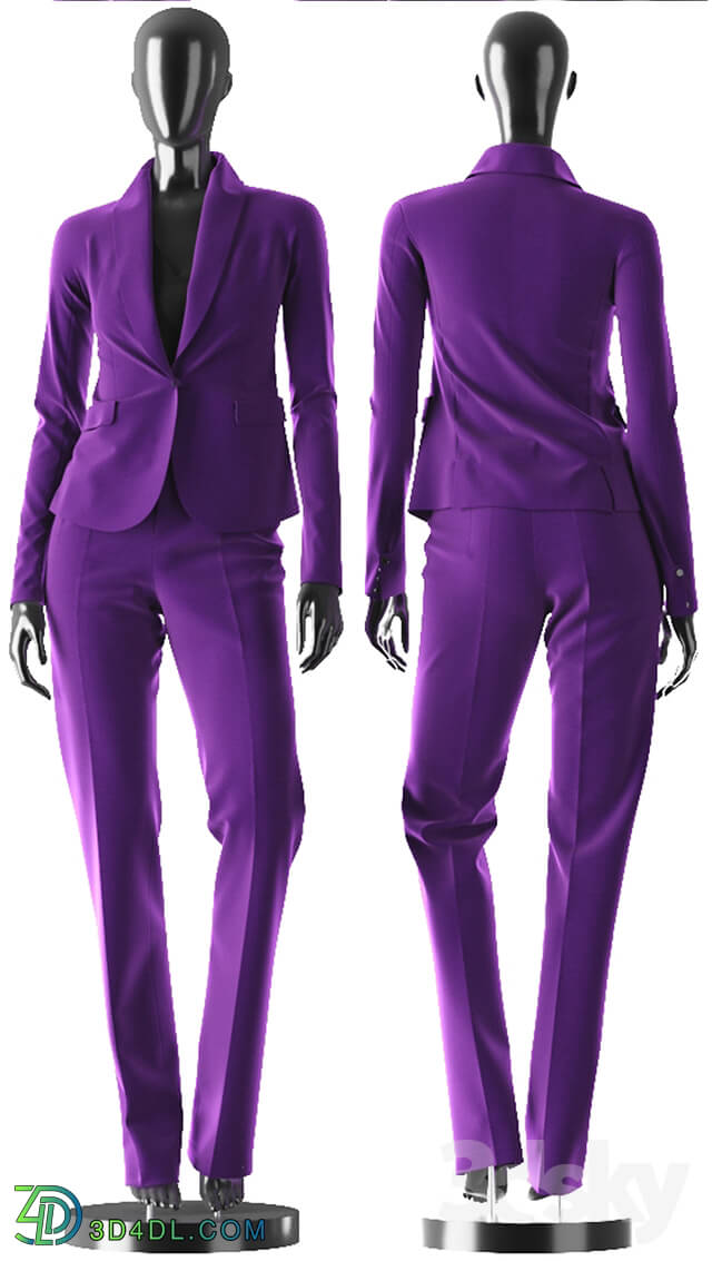 Clothes and shoes - Woman Purple Suit