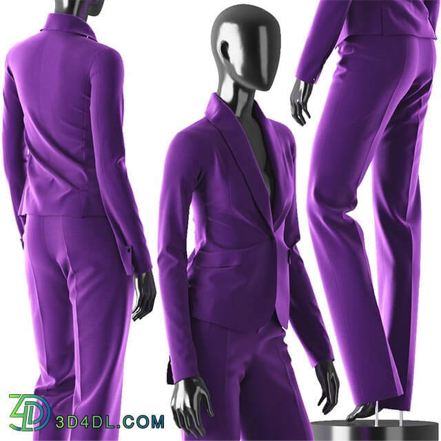 Clothes and shoes - Woman Purple Suit