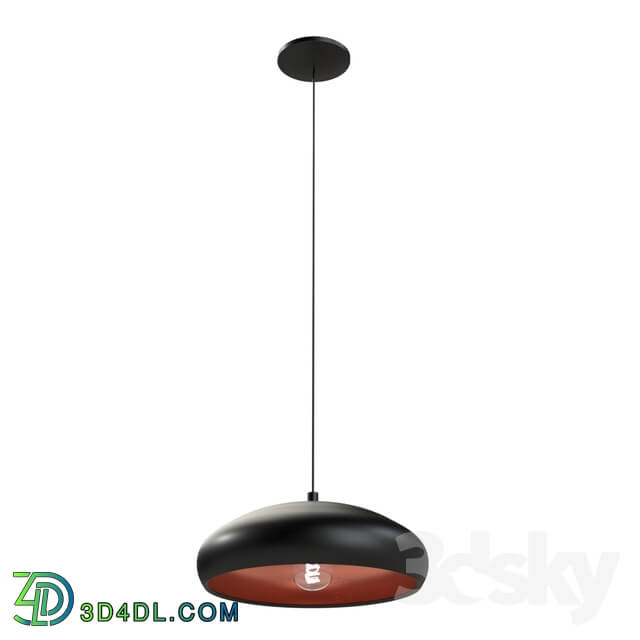 Ceiling light - 94605 Suspension MOGANO 1_ 1х60W _E27__ Ø400_ steel_ black_ copper