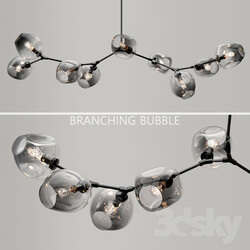 Ceiling light - Branching bubble 9 lamps by Lindsey Adelman DARK _ BLACK 