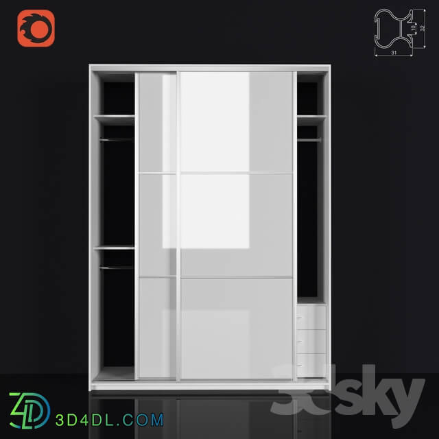 Wardrobe _ Display cabinets - Wardrobe Close Profile