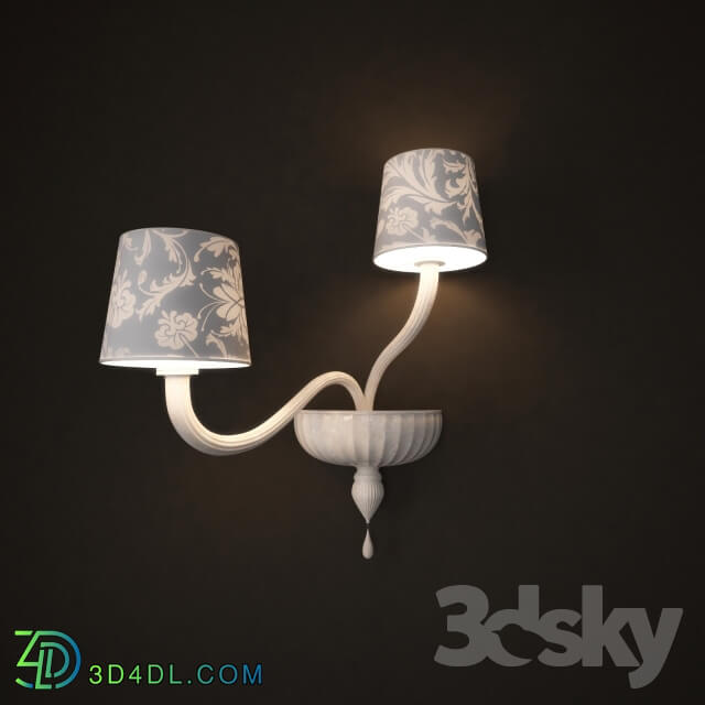 Wall light - Fortuny 2 Arm Garbo LED Chandelier