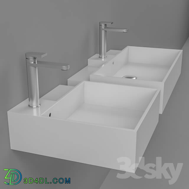 Wash basin - wash basin and basin mixer