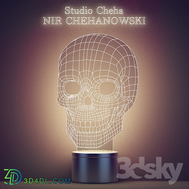 Table lamp - BULBING lamp - _Skull