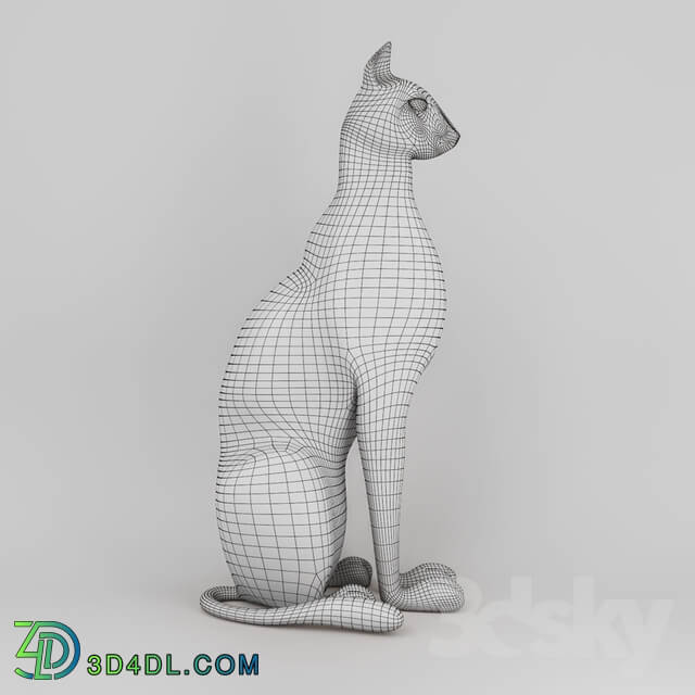 Sculpture - Egyptian cat Abhika - sculpture