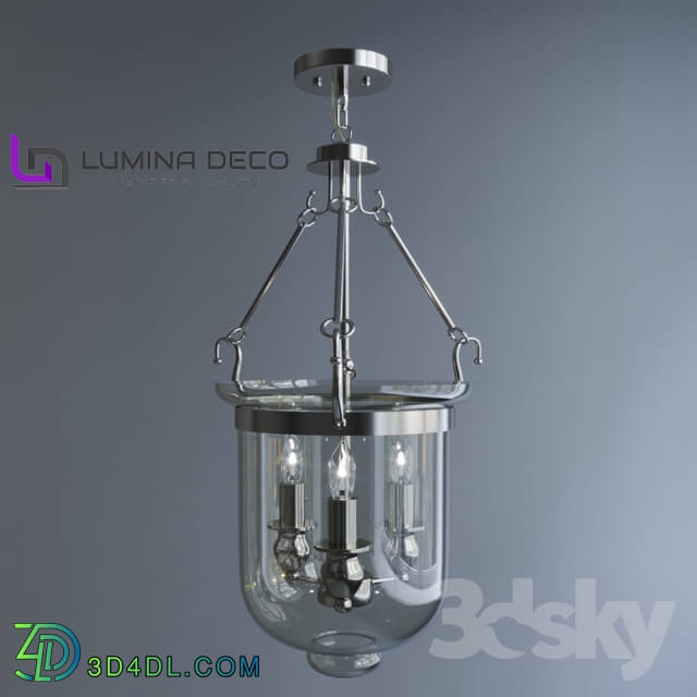 Ceiling light - _OM_ Pendant lamp Lumina Deco Leo chrome LDP 6116-3-CHR