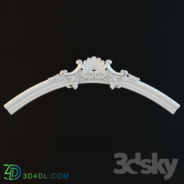 Decorative plaster - An arched decorative element