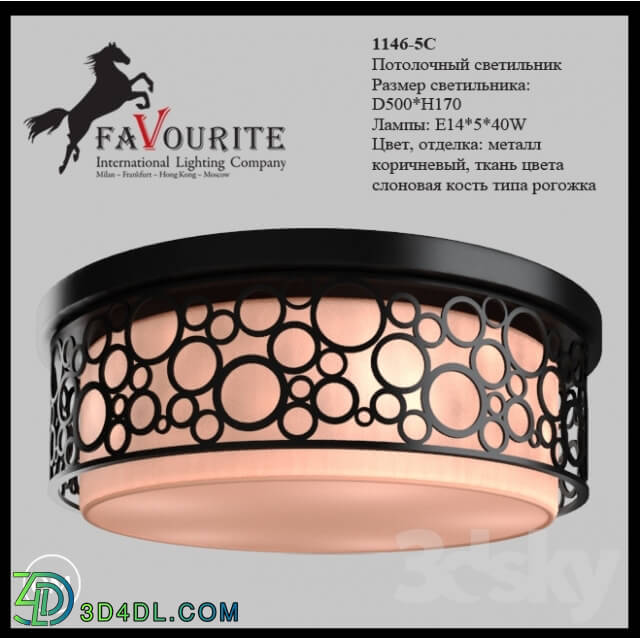 Ceiling light - Favourite 1146-5 c ceiling chandelier