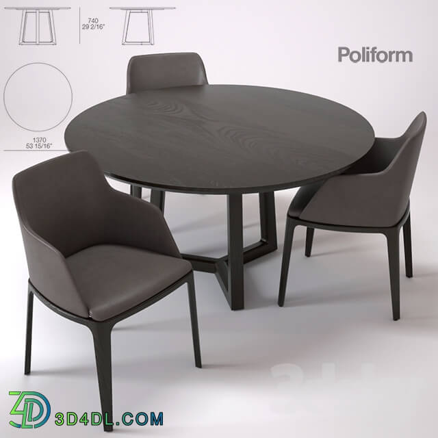 Table _ Chair - Concorde - Grace- poliform