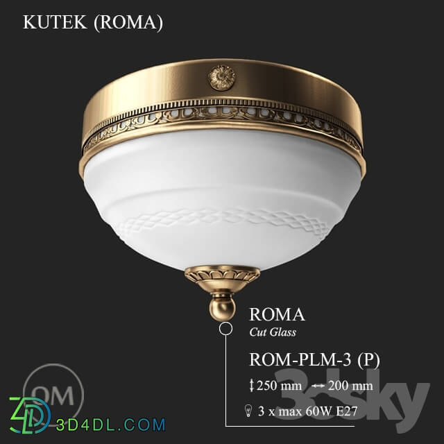 Ceiling light - KUTEK _ROMA_ ROM-PLM-3- ___P_