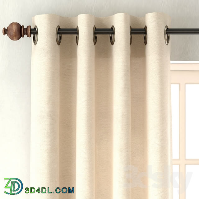 Curtain - RH _ VINTAGE CANVAS STRIPE DRAPERY PANEL