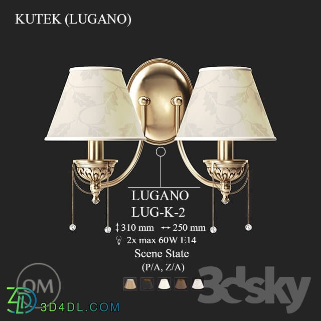 Wall light - KUTEK _LUGANO_ LUG-K-2