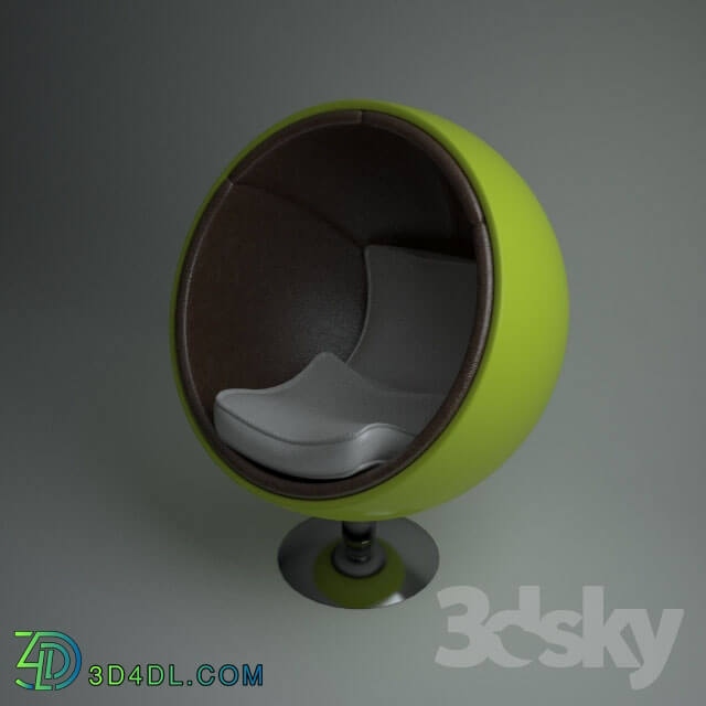 Arm chair - split ball chair